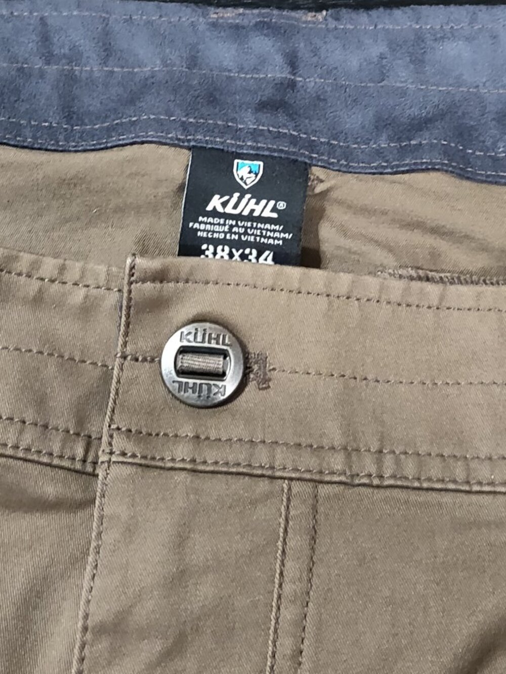 Kuhl RYDR Lite Klassik Fit Brown Pants Size 38x34 - Picture 6 of 6